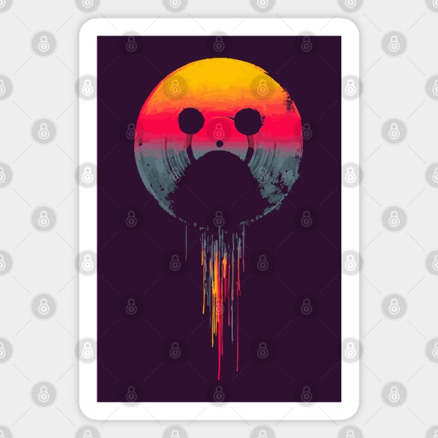 End of an Era - Sad Melting Vinyl Record Magnet by TuncGK